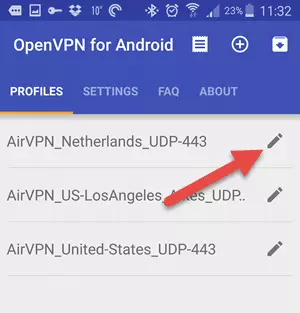 Configurer VPN sur Android