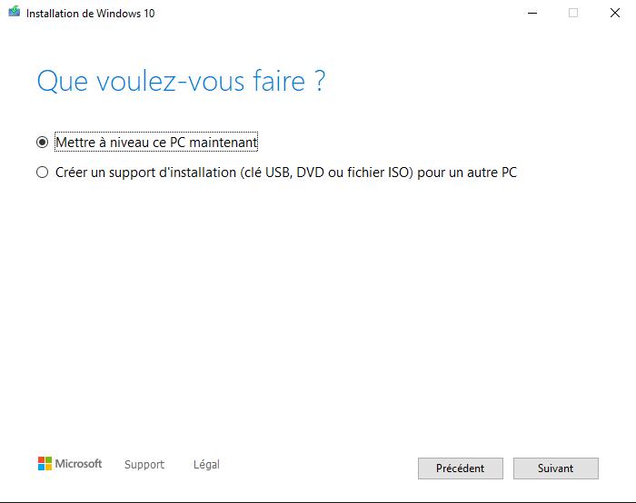Passer de Windows 7 à Windows 10