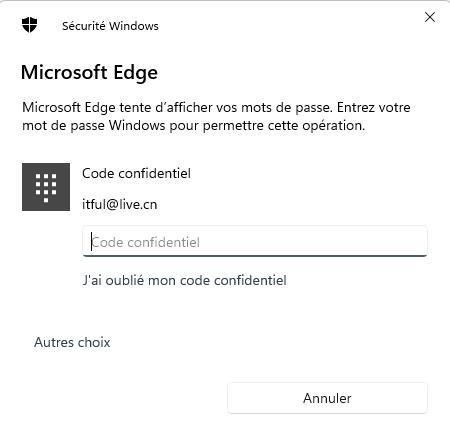 Modifier des mots de passe enregistrés sur Microsoft Edge